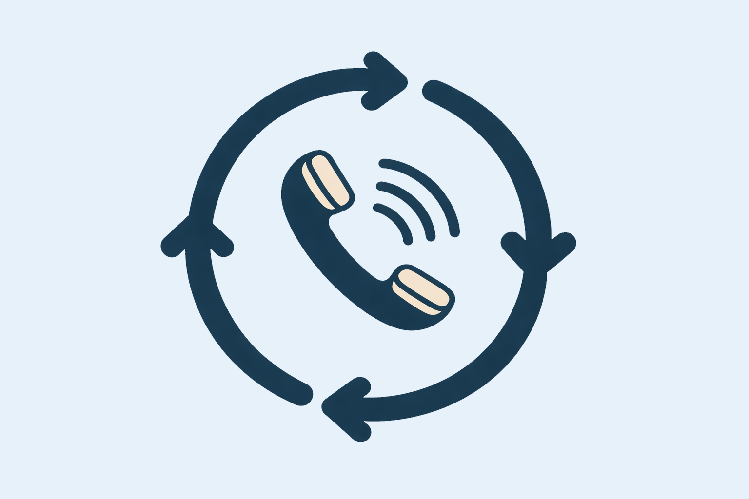 Circular arrows around envelope illustration
